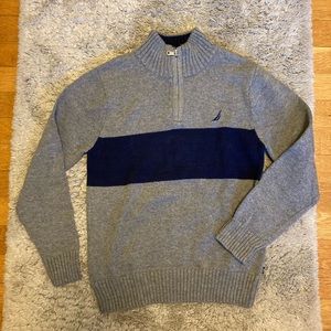 Boys Nautica sweater Gray and Navy. New without tags.